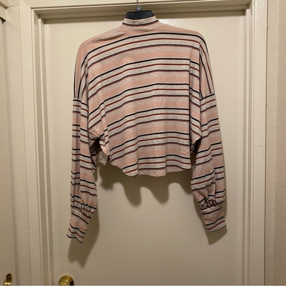 Free people striped cropped mock neck - Picture 4 of 7